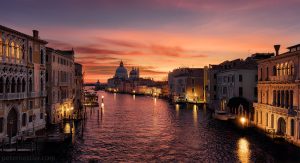 Ponte Dell'Accademia Sunrise Venice Italy