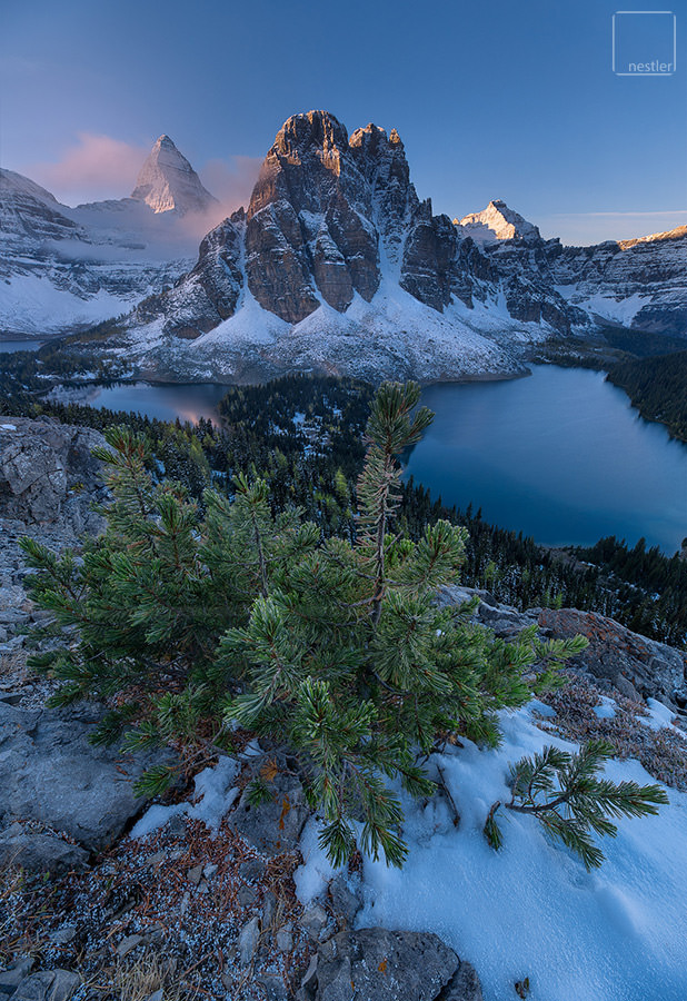 Majestic sunrise at Mount Assiniboine in the Canadian Rockies