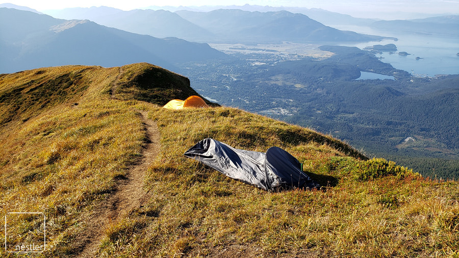 McGinnis Summit Camping in a bivvy